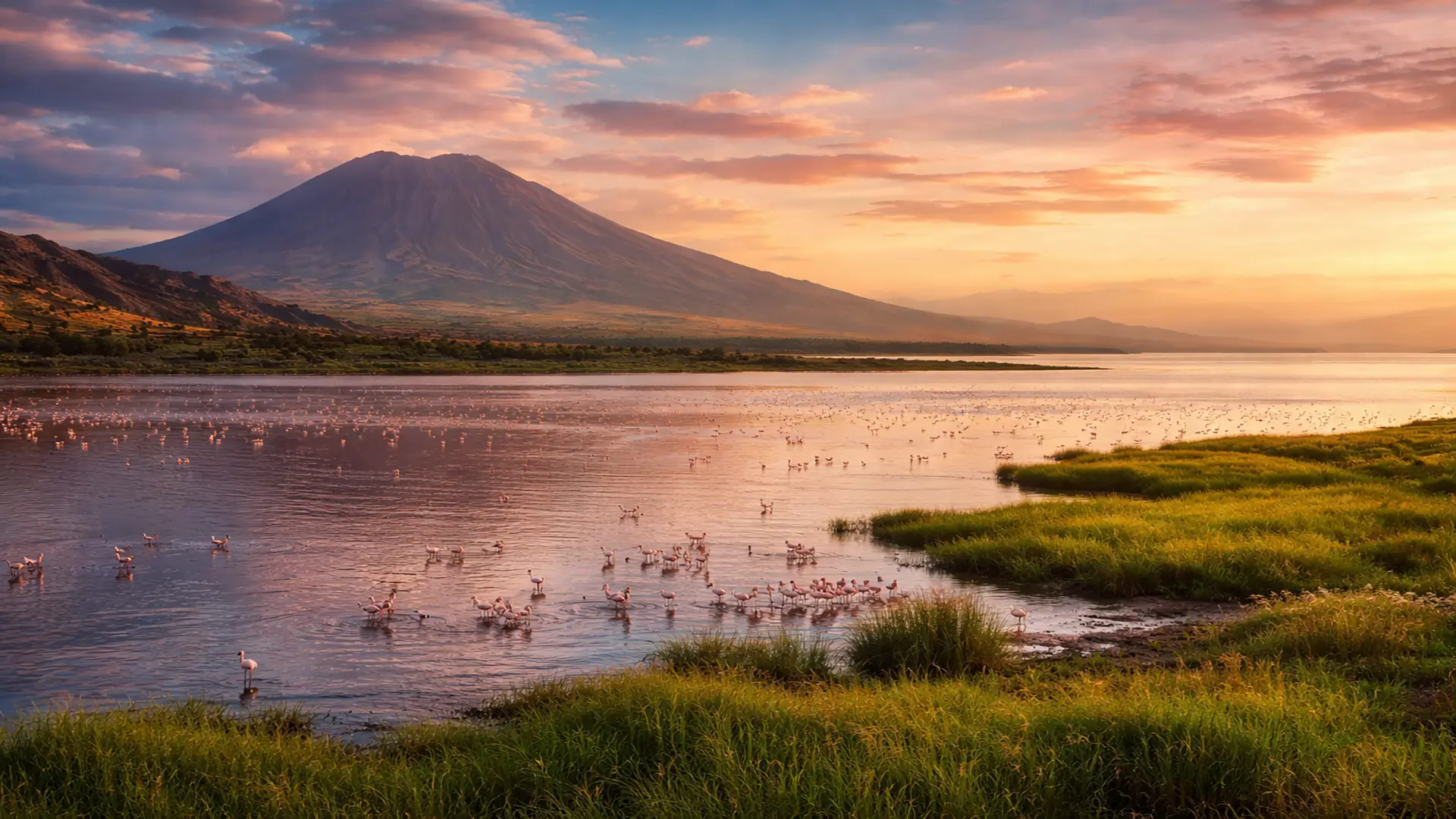 Lake Natron Tanzania Flamingos